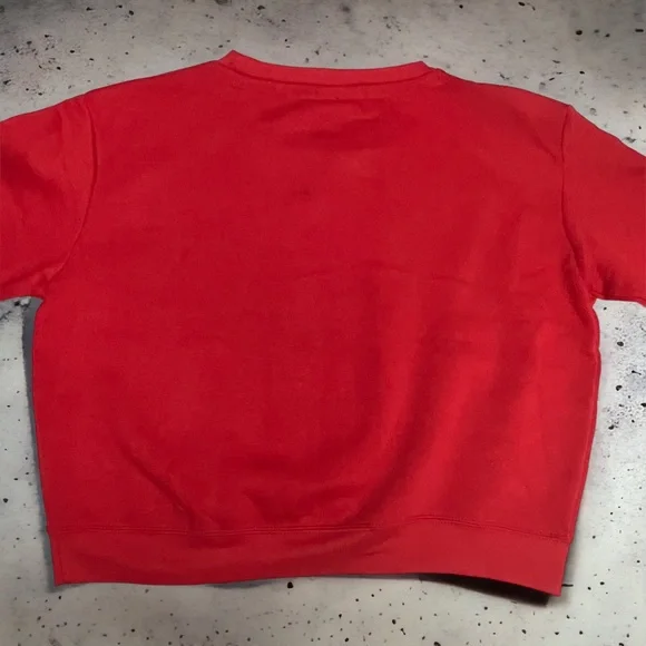 Exist Sweatshirt Team Santa Christmas Cropped Pullover Red Size Large NEW - Picture 5 of 11